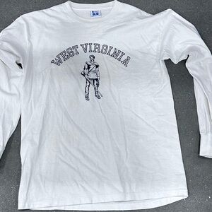 Hanes West Virginia Graphic White Long Sleeve Tee